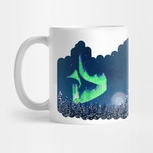 Full Moon Aurora Mug